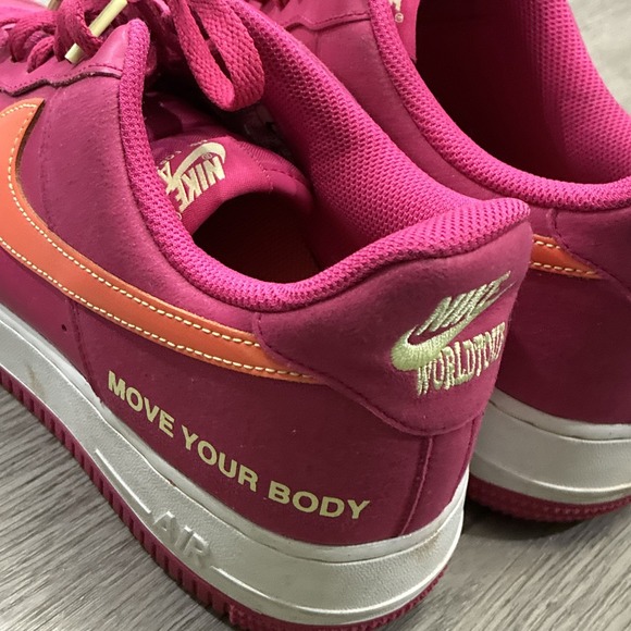 Nike Air Force 1 Low LV8 World Tour Fireberry Men 10.5 | DD9540-600 - Picture 5 of 9